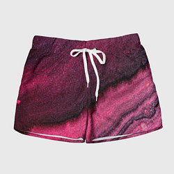 Шорты женские Блёстки розовые, цвет: 3D-принт
