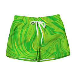 Женские шорты Насыщенный зеленый абстракция