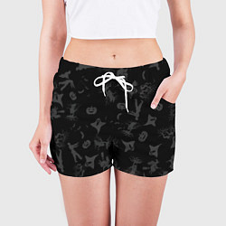 Шорты женские Хэллоуин тематика, цвет: 3D-принт — фото 2