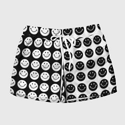 Женские шорты Smiley black and white