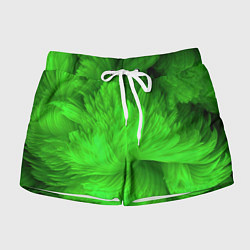 Шорты женские Зеленая объемная абстракция, цвет: 3D-принт