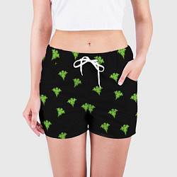 Шорты женские Кислотные призраки, цвет: 3D-принт — фото 2