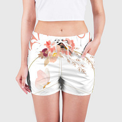 Шорты женские Make love - not war, цвет: 3D-принт — фото 2