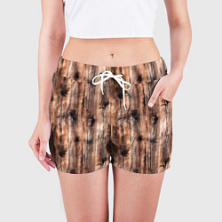 Шорты женские Старые доски, цвет: 3D-принт — фото 2