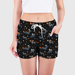 Шорты женские Коллаж драконов, цвет: 3D-принт — фото 2