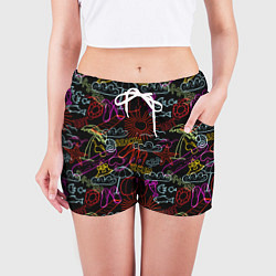 Шорты женские Beach pattern, цвет: 3D-принт — фото 2