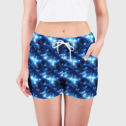Шорты женские Cosmic neon boom, цвет: 3D-принт — фото 2