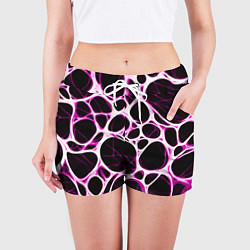 Шорты женские Розовая морская волна, цвет: 3D-принт — фото 2