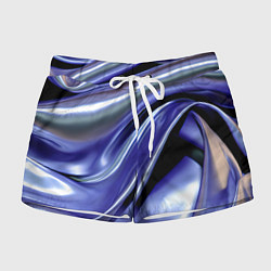 Шорты женские Синяя вязкая абстракция, цвет: 3D-принт