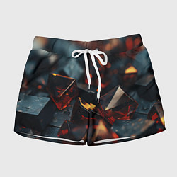 Женские шорты Темные абстрактные кубы