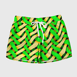Шорты женские Кислотная объёмная плетёнка, цвет: 3D-принт
