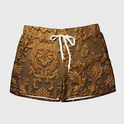 Женские шорты Темная лепнина золото