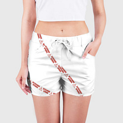 Шорты женские Осторожно хрупкое, цвет: 3D-принт — фото 2