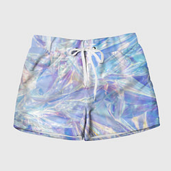 Женские шорты Эффект голографии с пластиковой лентой