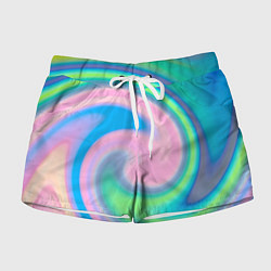 Женские шорты Абстрактный разноцветный круговорот