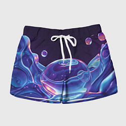 Шорты женские Космические мыльные пузыри, цвет: 3D-принт