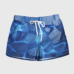 Женские шорты Синие ледяные плиты с разломом