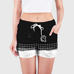 Шорты женские Among us геометрия, цвет: 3D-принт — фото 2