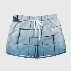 Шорты женские Текстура кубы выпуклые, цвет: 3D-принт
