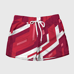Шорты женские Красные детали, цвет: 3D-принт