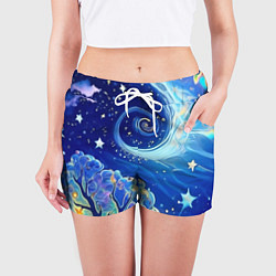 Шорты женские Звездный лес, цвет: 3D-принт — фото 2