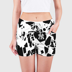 Шорты женские New York yankees - abstraction, цвет: 3D-принт — фото 2