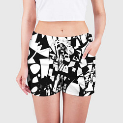 Шорты женские Модная абстракция - нейроарт, цвет: 3D-принт — фото 2