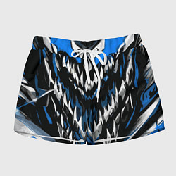Женские шорты Абстрактные бело-синие шипы