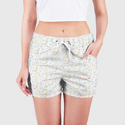 Шорты женские Люди абстрактные и фигуры, цвет: 3D-принт — фото 2