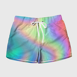 Шорты женские Бензиновый градиент, цвет: 3D-принт