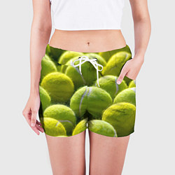 Шорты женские Теннисные мячи, цвет: 3D-принт — фото 2