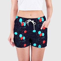Шорты женские Воздушные шары для праздника, цвет: 3D-принт — фото 2