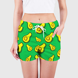 Шорты женские Зеленый авокадо, цвет: 3D-принт — фото 2