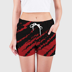 Шорты женские The color is red and black, цвет: 3D-принт — фото 2