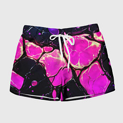Шорты женские Розовые пятна в текстуре, цвет: 3D-принт