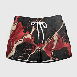 Шорты женские Красно-черная потертая текстура, цвет: 3D-принт