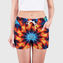 Шорты женские Фрактальная узорная абстракция, цвет: 3D-принт — фото 2