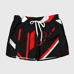 Шорты женские Nirvana текстура полосы, цвет: 3D-принт