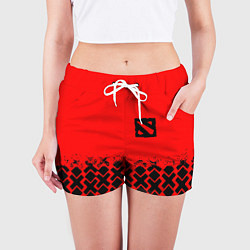 Шорты женские Dota игровой паттерн, цвет: 3D-принт — фото 2
