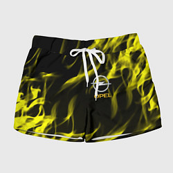 Шорты женские Opel огненный стиль, цвет: 3D-принт