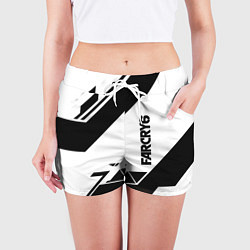 Шорты женские Farcry6 геометрия полосы, цвет: 3D-принт — фото 2