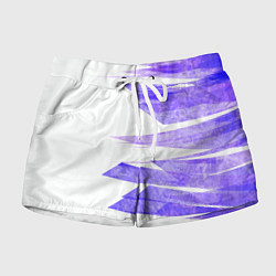 Шорты женские Color white purple, цвет: 3D-принт