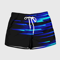 Шорты женские Color blue black, цвет: 3D-принт