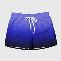Шорты женские Градиент индиго из синего в чёрный, цвет: 3D-принт