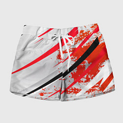 Шорты женские Color white red, цвет: 3D-принт