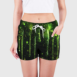 Шорты женские Зеленая объемная слизь, цвет: 3D-принт — фото 2