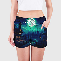 Шорты женские Day of the Dead - Хэллоуин, цвет: 3D-принт — фото 2