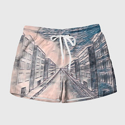 Шорты женские Сумрачный город, цвет: 3D-принт