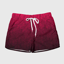 Женские шорты Текстурный тёмно-розовый градиент