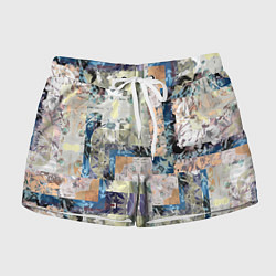 Женские шорты Цветочная геометрическая абстракция